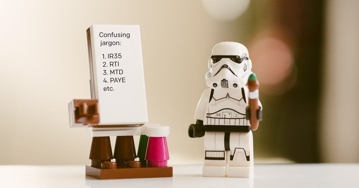 Storm Trooper with whiteboard teaching confusing jargon